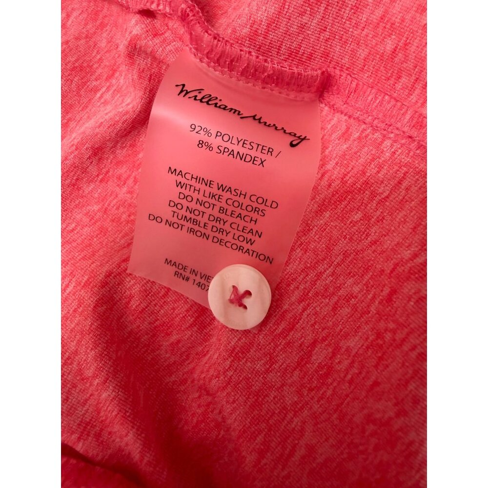 William Murray Golf Polo Shirt Mens XL Performance Stretch Heather Pink - Picture 5 of 7